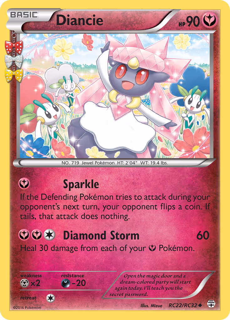 Diancie RC22 Pokemon card