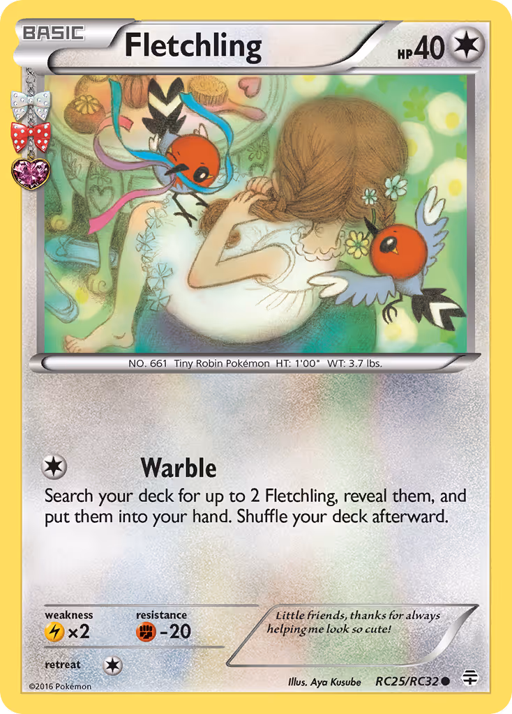 Fletchling RC25 Pokemon card