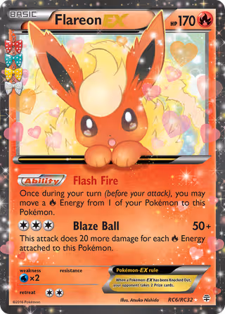 Flareon EX RC6 Pokemon card