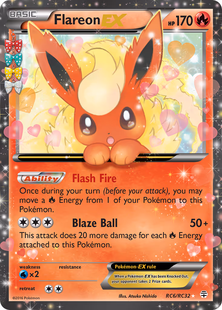 Flareon EX RC6 Pokemon card