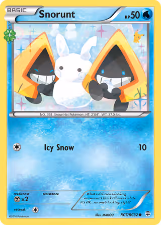 Snorunt RC7 Pokemon card