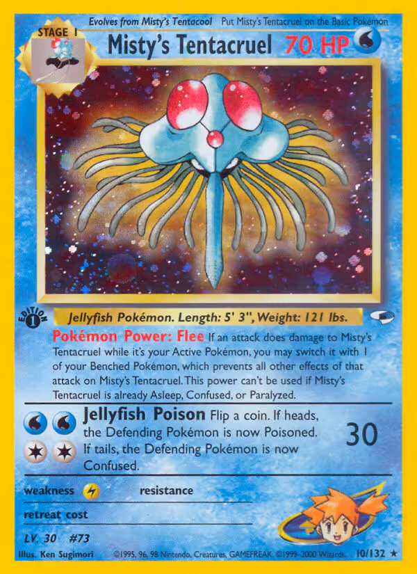Misty's Tentacruel 10/132 Pokemon card