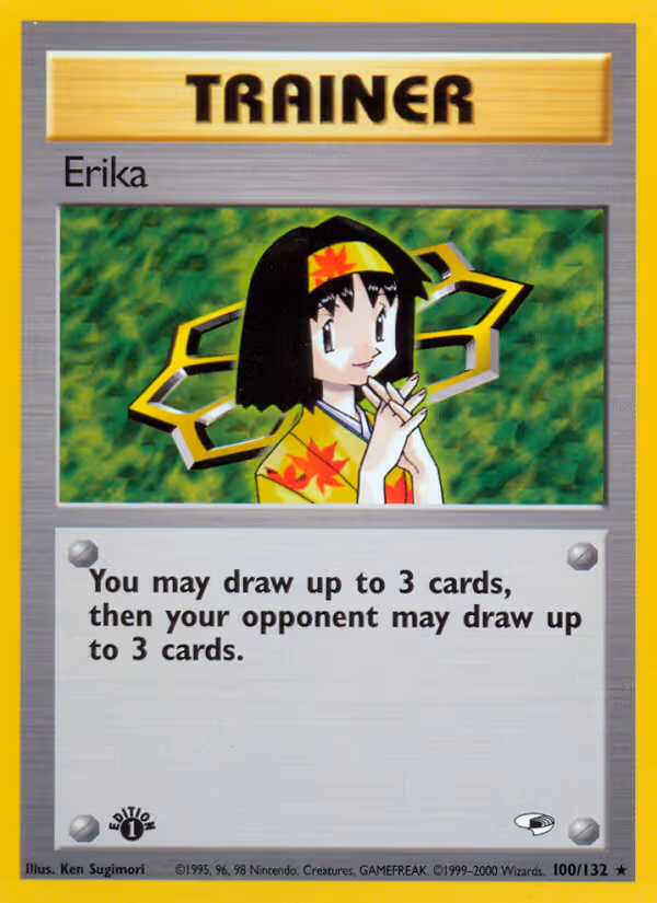 Erika 100/132 Pokemon card