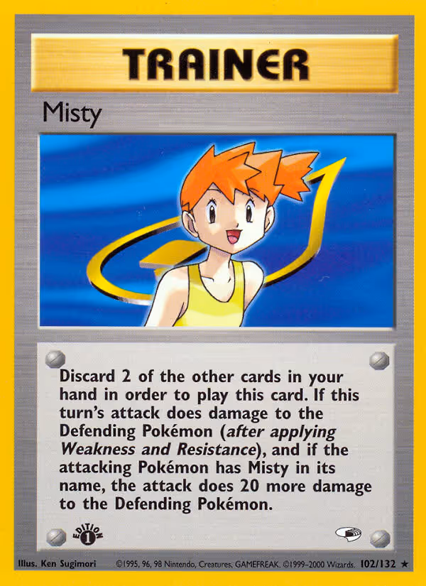 Misty 102/132 Pokemon card