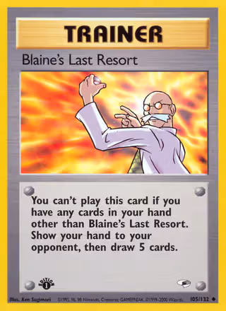 Blaine's Last Resort 105/132 Pokemon card