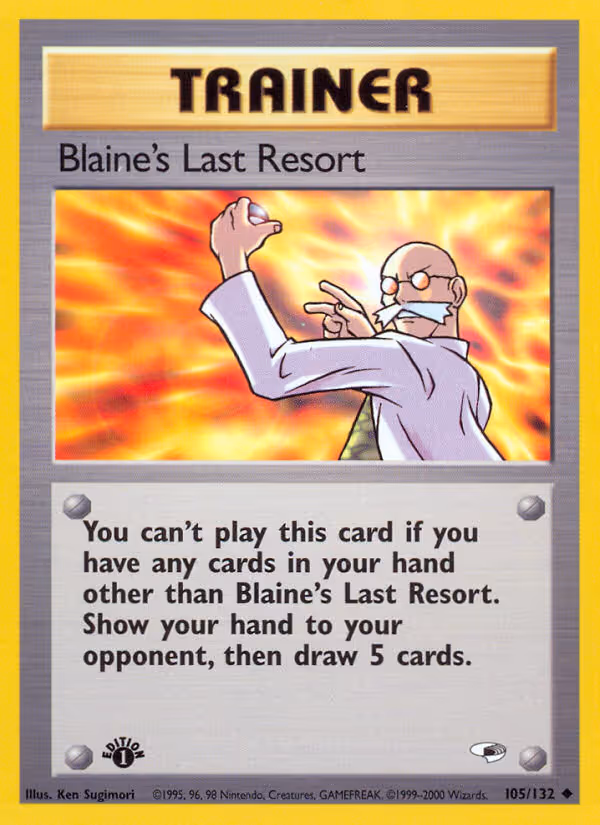Blaine's Last Resort 105/132 Pokemon card
