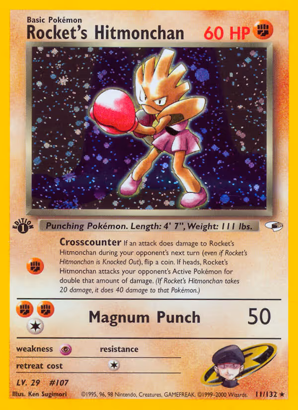 Rocket's Hitmonchan 11/132 Pokemon card