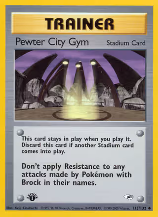 Pewter City Gym 115/132 Pokemon card