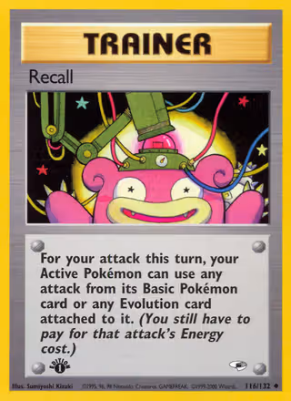 Recall 116/132 Pokemon card
