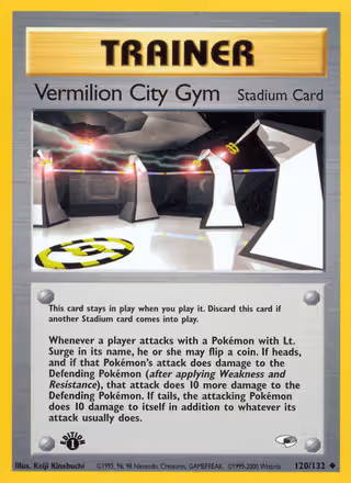 Vermilion City Gym 120/132 Pokemon card