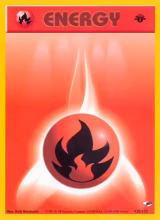 Fire Energy 128/132 Pokemon card