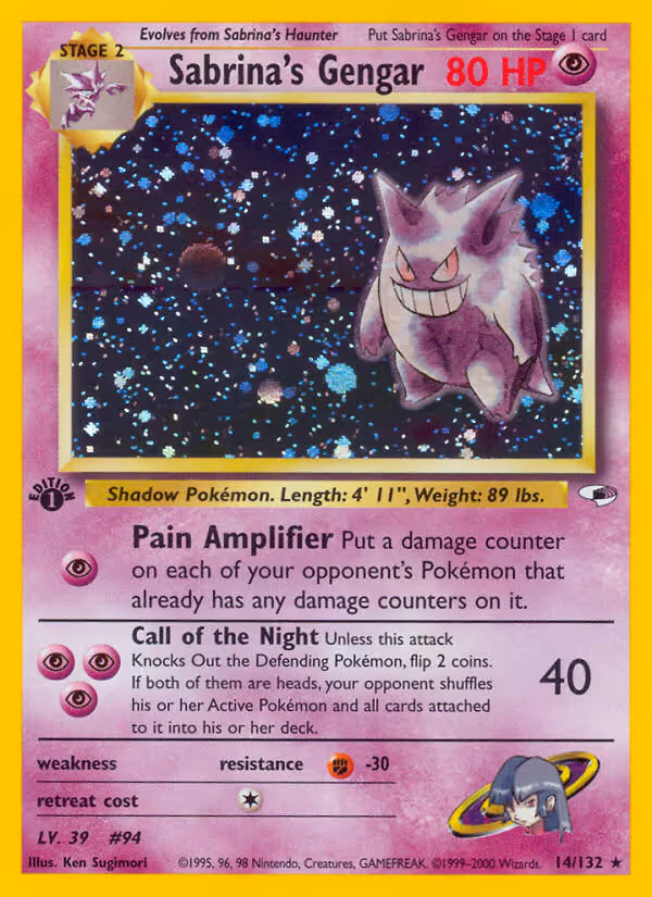 Sabrina's Gengar 14/132 Pokemon card