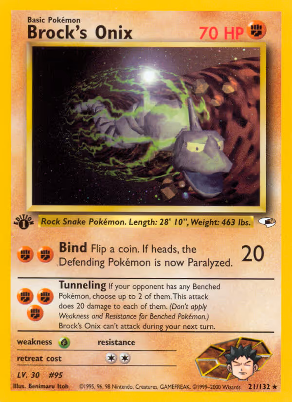 Brock's Onix 21/132 Pokemon card