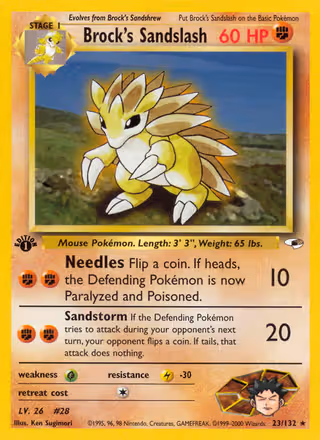 Brock's Sandslash 23/132 Pokemon card