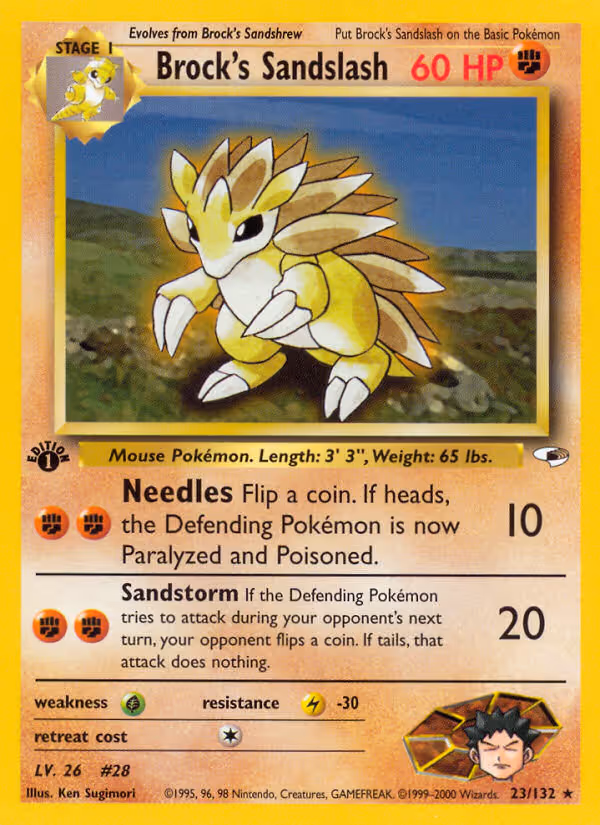 Brock's Sandslash 23/132 Pokemon card