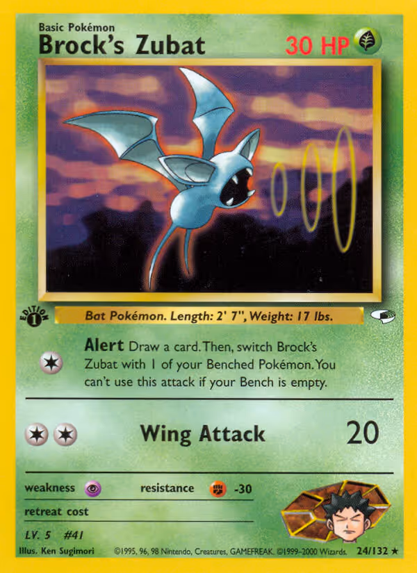Brock's Zubat 24/132 Pokemon card