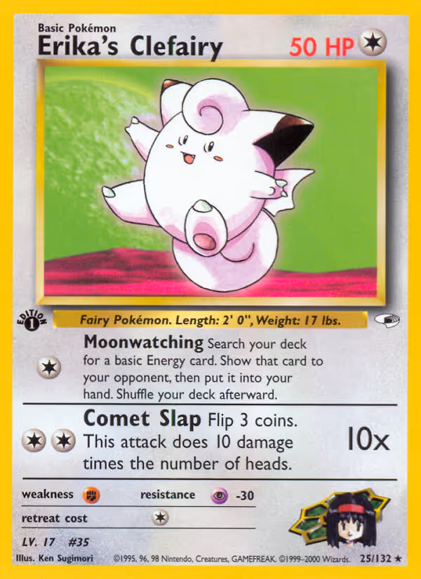 Erika's Clefairy 25/132 Pokemon card