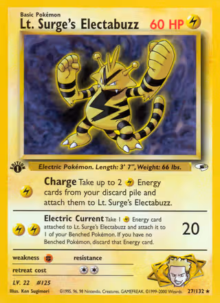 Lt. Surge's Electabuzz 27/132 Pokemon card