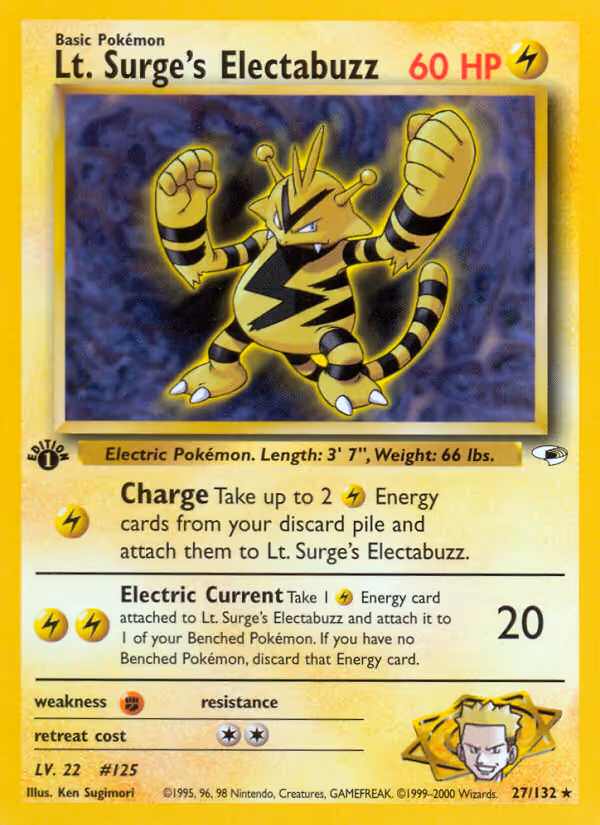 Lt. Surge's Electabuzz 27/132 Pokemon card