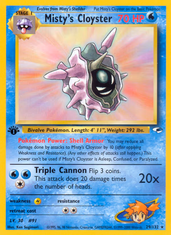 Misty's Cloyster 29/132 Pokemon card
