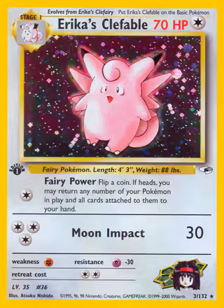 Erika's Clefable 3/132 Pokemon card
