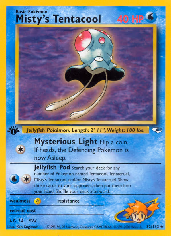 Misty's Tentacool 32/132 Pokemon card