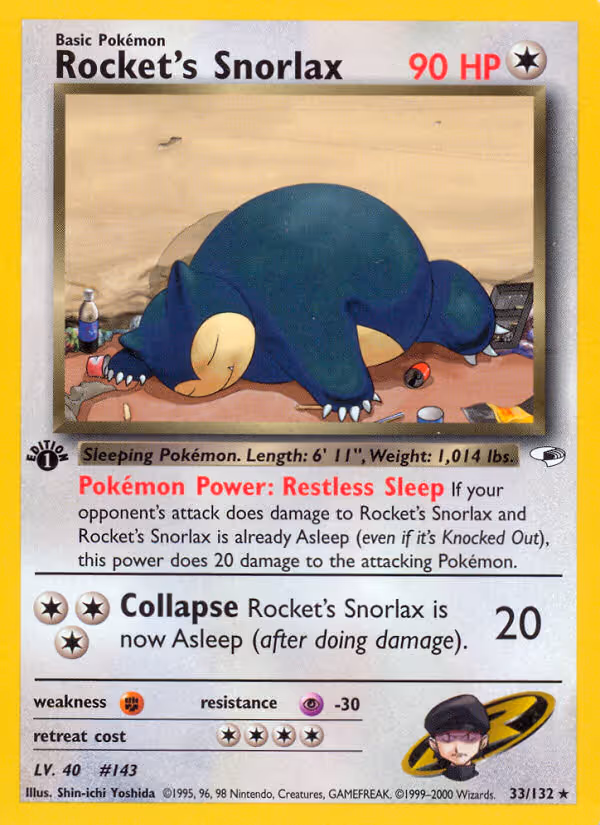 Rocket's Snorlax 33/132 Pokemon card