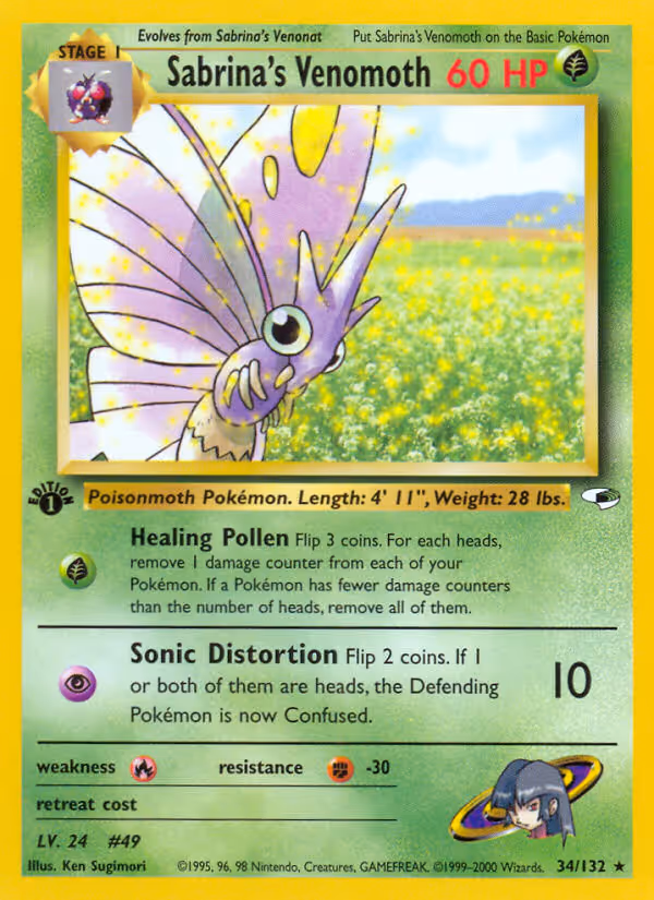 Sabrina's Venomoth 34/132 Pokemon card