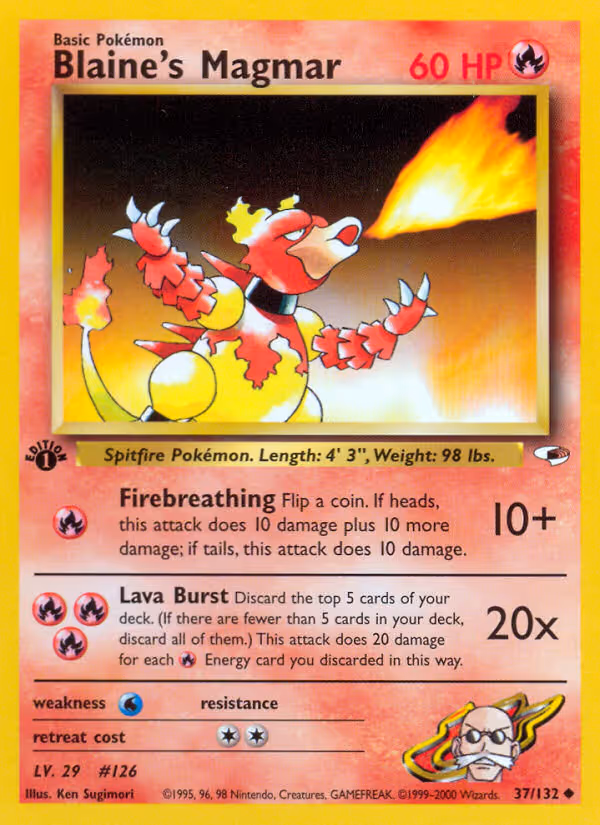 Blaine's Magmar 37/132 Pokemon card