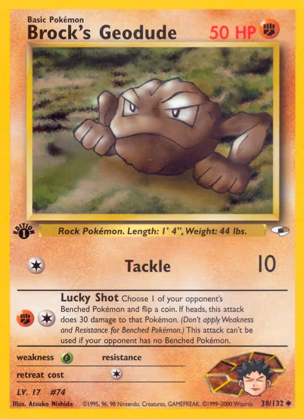 Brock's Geodude 38/132 Pokemon card