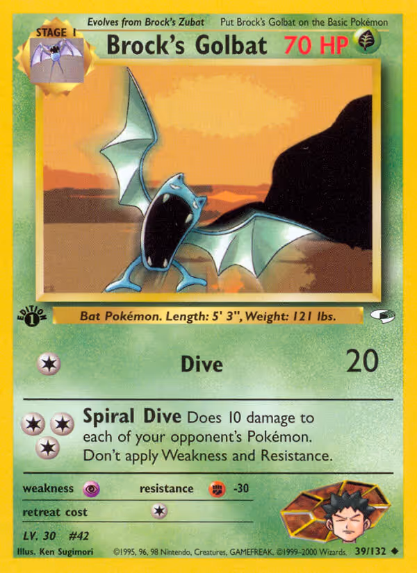 Brock's Golbat 39/132 Pokemon card