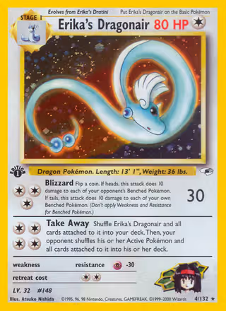 Erika's Dragonair 4/132 Pokemon card