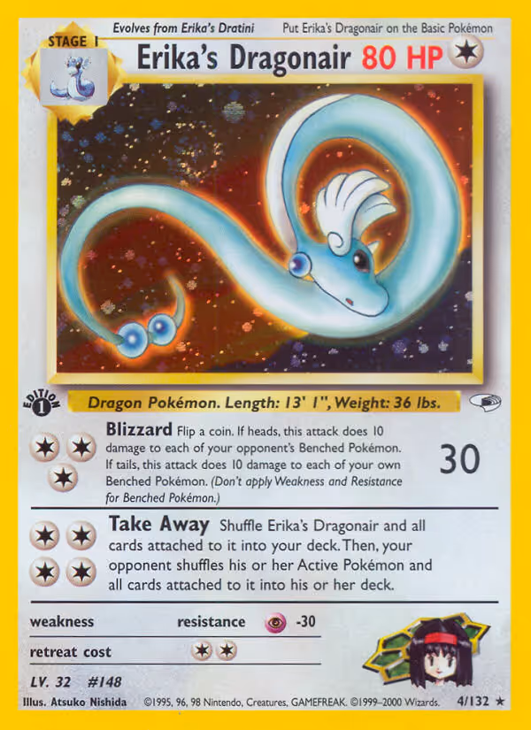 Erika's Dragonair 4/132 Pokemon card