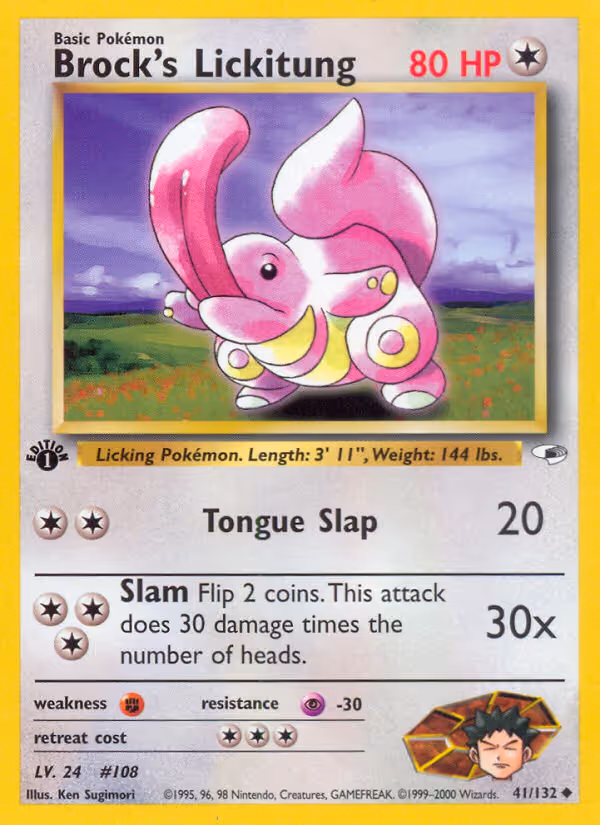 Brock's Lickitung 41/132 Pokemon card