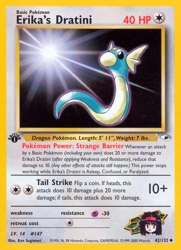 Erika's Dratini 42/132 Pokemon card