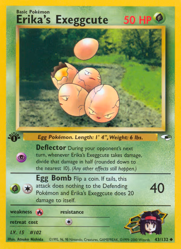 Erika's Exeggcute 43/132 Pokemon card