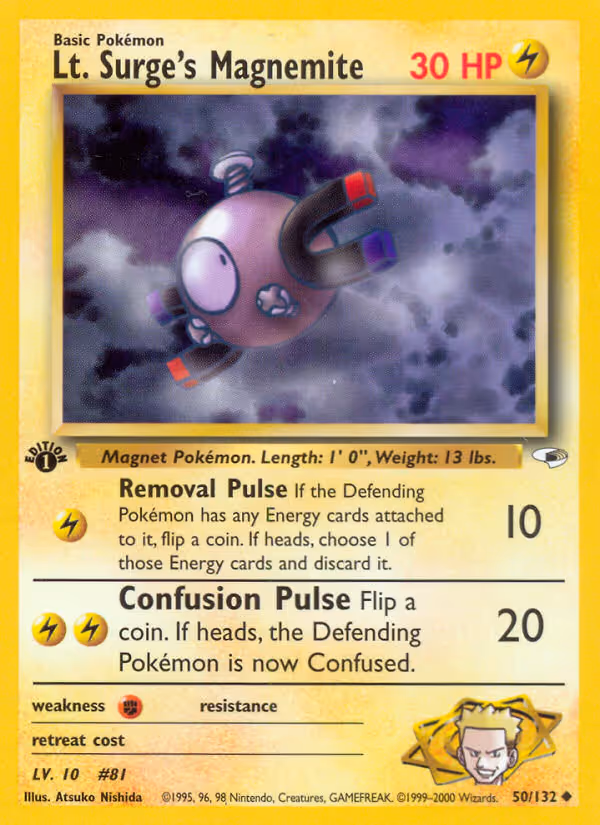 Lt. Surge's Magnemite 50/132 Pokemon card