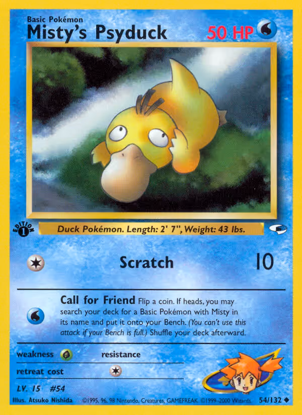 Misty's Psyduck 54/132 Pokemon card