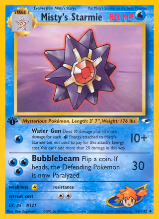 Misty's Starmie 56/132 Pokemon card