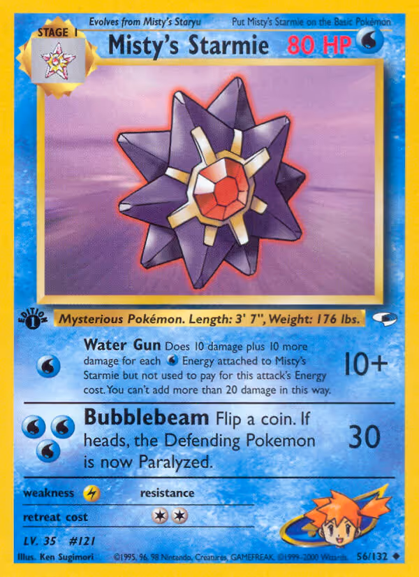 Misty's Starmie 56/132 Pokemon card