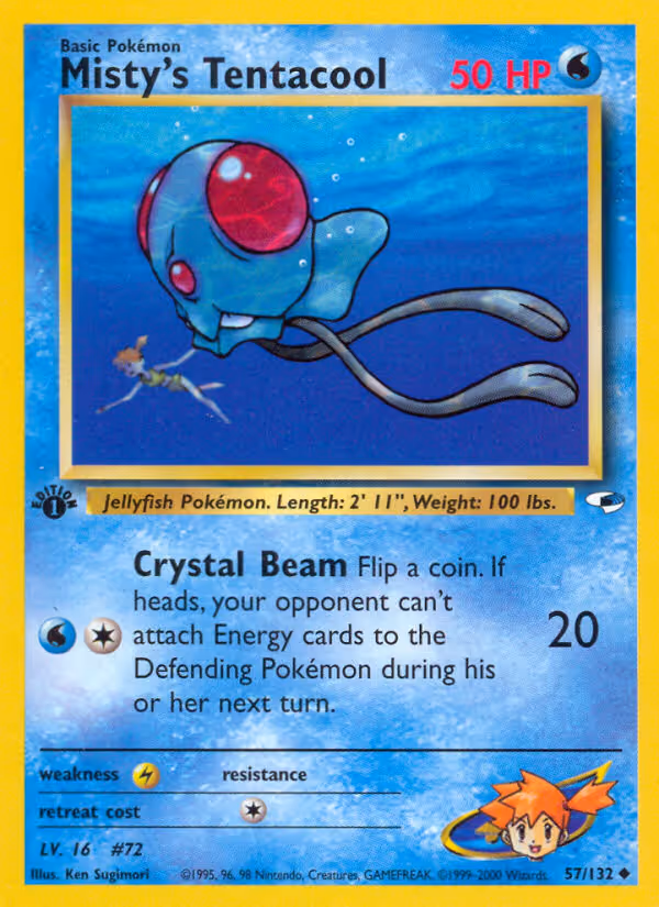 Misty's Tentacool 57/132 Pokemon card