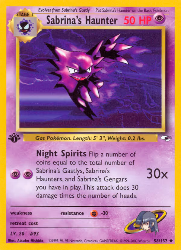 Sabrina's Haunter 58/132 Pokemon card