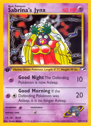 Sabrina's Jynx 59/132 Pokemon card