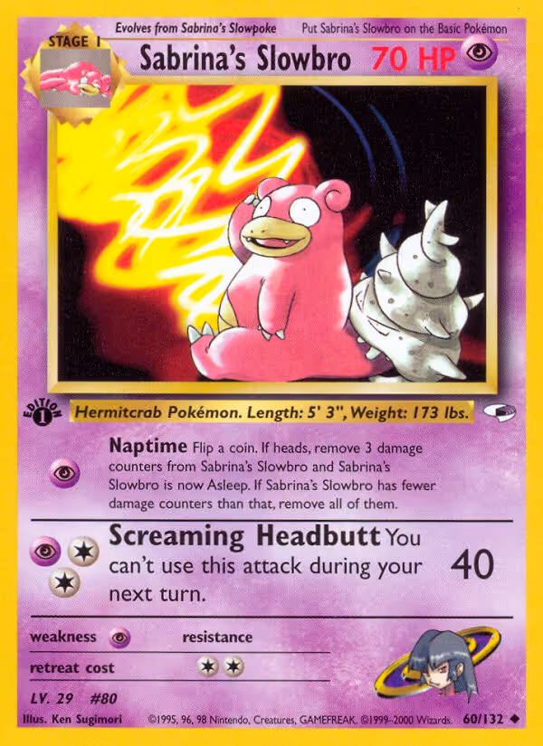 Sabrina's Slowbro 60/132 Pokemon card