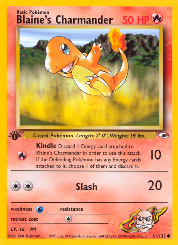 Blaine's Charmander 61/132 Pokemon card