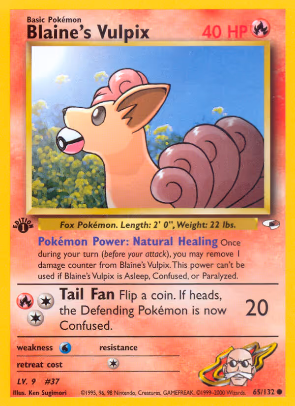 Blaine's Vulpix 65/132 Pokemon card