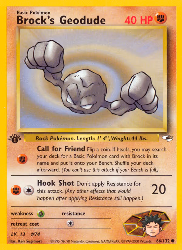 Brock's Geodude 66/132 Pokemon card