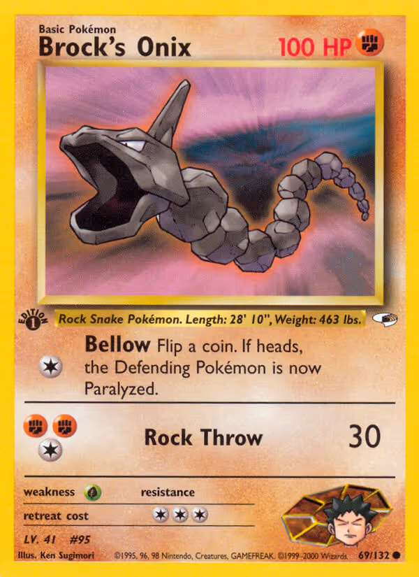 Brock's Onix 69/132 Pokemon card