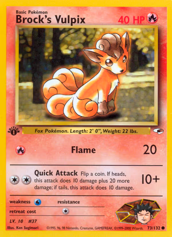 Brock's Vulpix 73/132 Pokemon card
