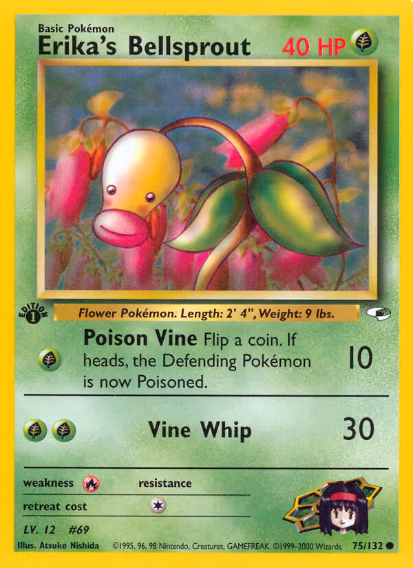 Erika's Bellsprout 75/132 Pokemon card
